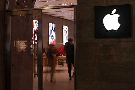 Customers visit the Apple store in Berlin, Germany, 20 December 2018. According to media reports the...