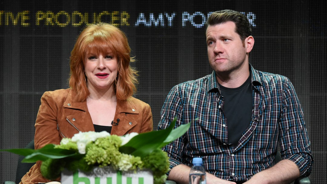 Executive producer/writer/actor Julie Klausner, left, and Billy Eichner participate in the "Difficul...