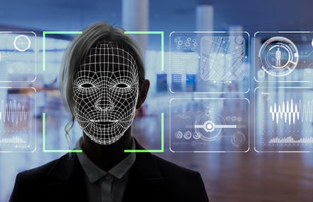 Facial Recognition System concept.