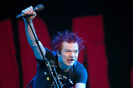 Guitarist and Singer Deryck Whibley of the Canadian Band Sum 41 Performs During Their Concert at the...