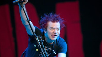 Guitarist and Singer Deryck Whibley of the Canadian Band Sum 41 Performs During Their Concert at the...