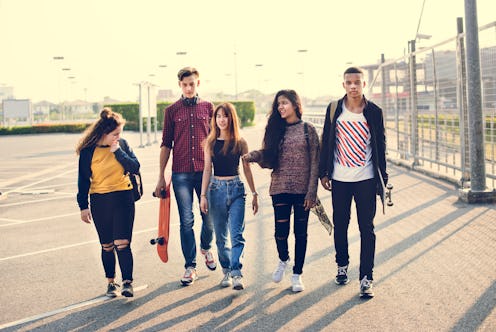 Group of school friends outdoors lifestyle