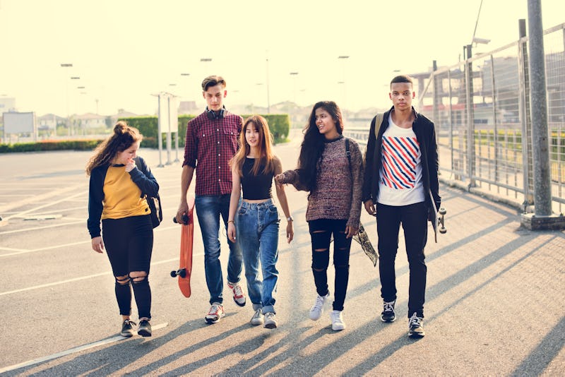 Group of school friends outdoors lifestyle
