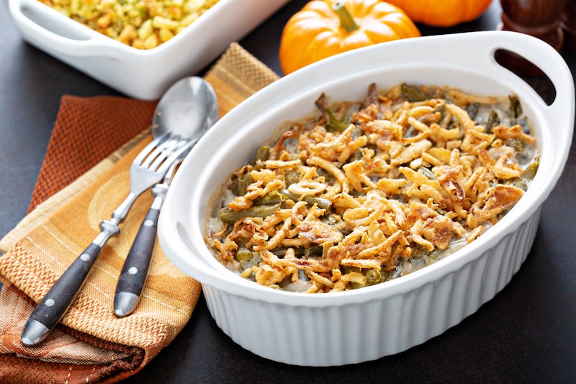 Green beans casserole, traditional side dish for Thanksgiving