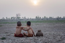 Children with drought