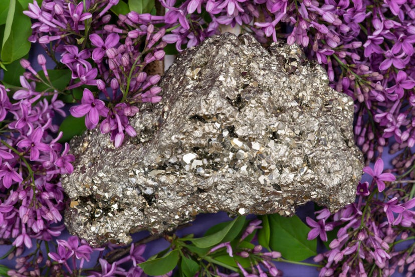 Pairing a pyrite crystal  like this with warm essential oils can help attract wealth. 