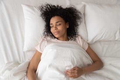 Since white noise blocks out jarring sounds, it can help you stay asleep throughout the night.