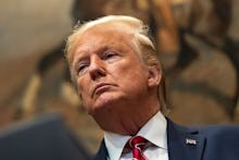 United States President Donald Trump listens during an event about prescription drug pricing at the ...