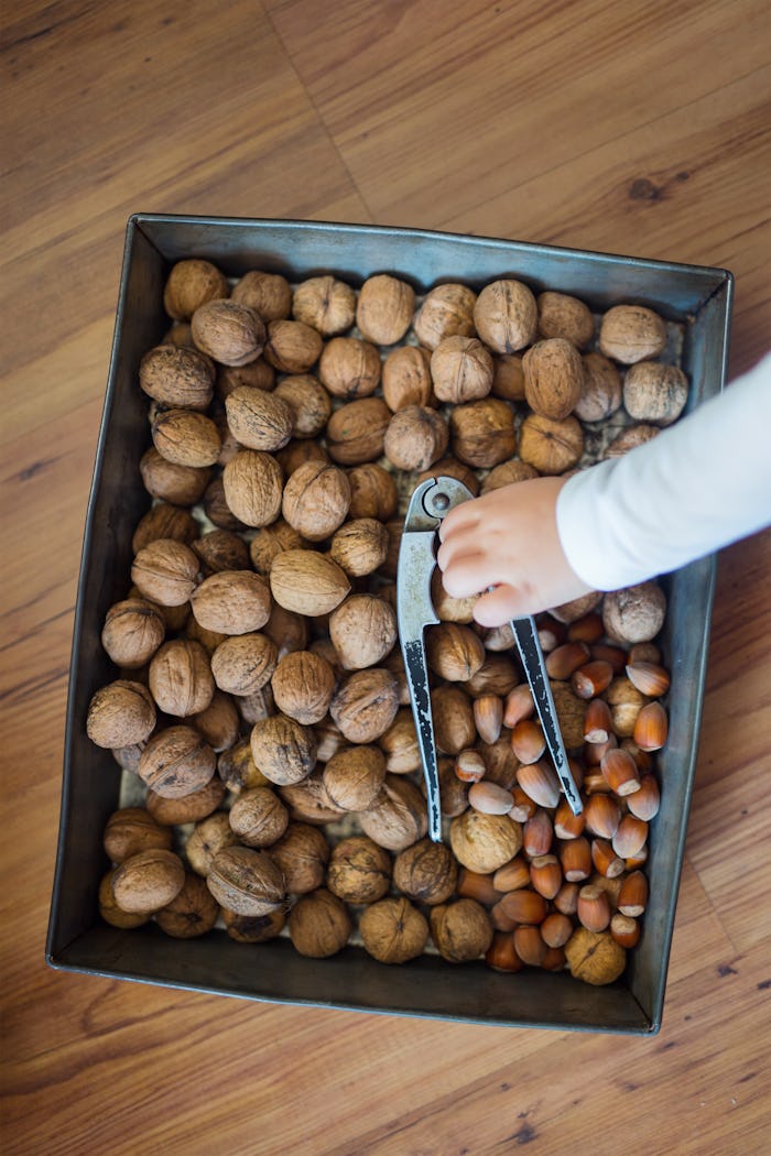 Fresh nuts and a nutcracker