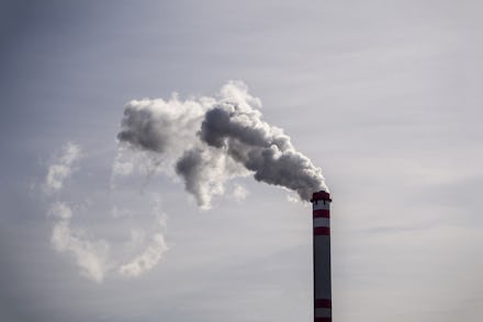 High chimney producing a lot of toxic gases