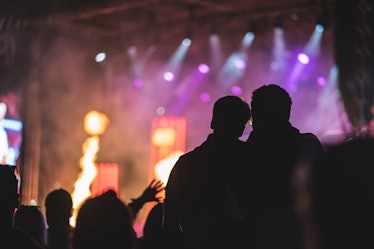 Couple watching concert together
