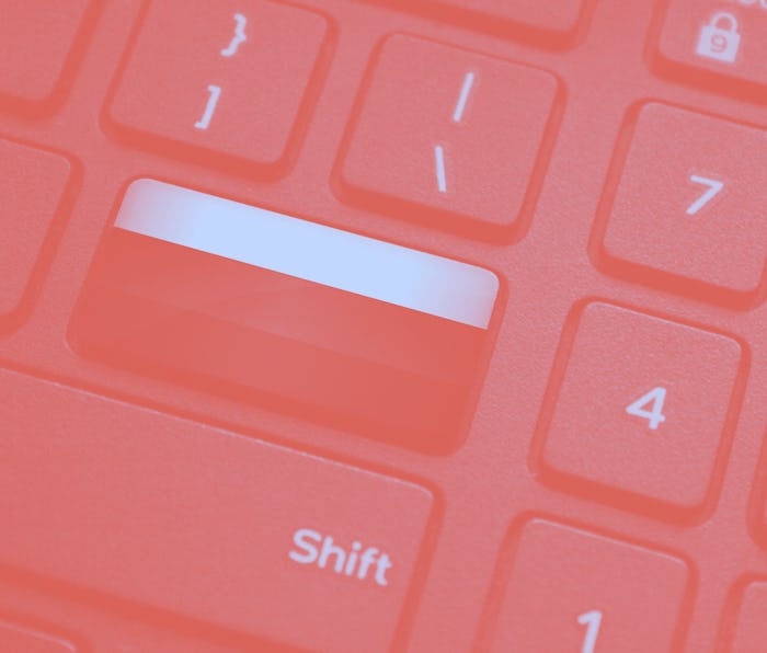 Close up of Russian Flag on computer keyboard