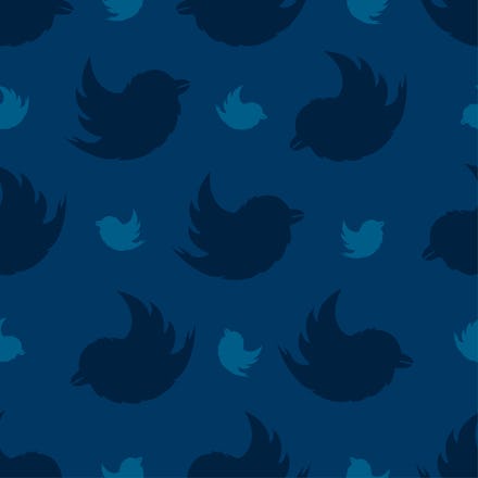 Seamless pattern from birds on a navy blue background. The Bullfinch Pattern