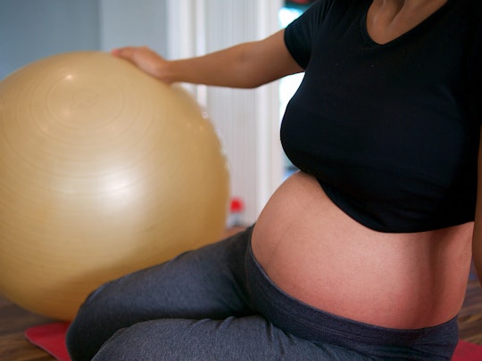 Women are pregnant Are exercising with the ball