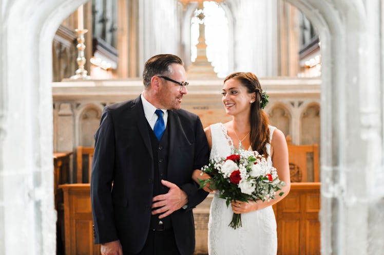 Father walking his daughter down the aisle