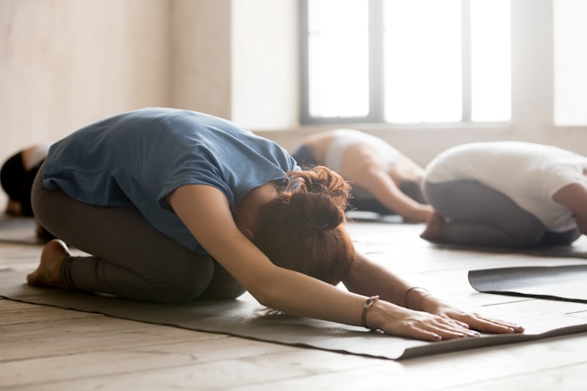 Experts say yoga can leave you feeling de-stressed, and can even ma   ke it easier to fall asleep at night.