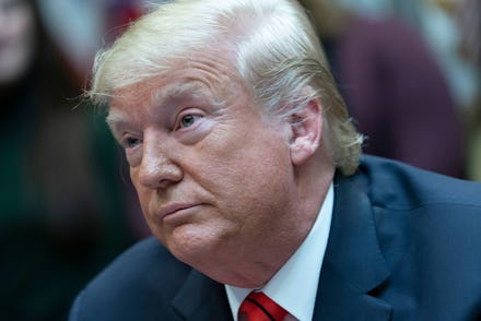 United States President Donald J. Trump congratulates NASA astronauts Jessica Meir and Christina Koc...