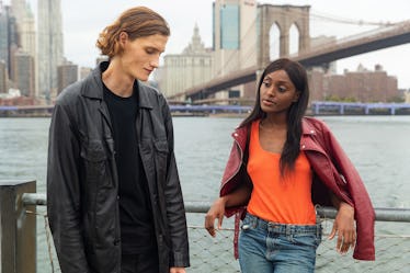 Young couple outside together in New York