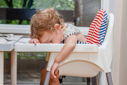 Sometimes the reason a baby falls asleep during a meal is simple: they're just exhausted.