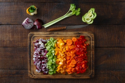 Chopped vegetables can add a lot to your Trader Joe's frozen meal.