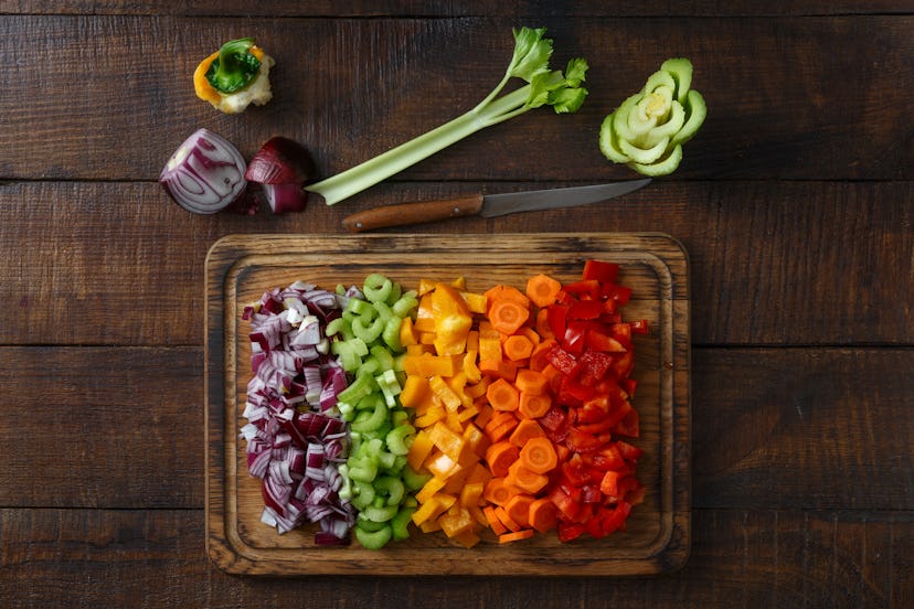 Chopped vegetables can add a lot to your Trader Joe's frozen meal.