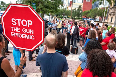 Activist opposed to gun violence attend a demonstration to honor the victims of the El Paso and Dayt...