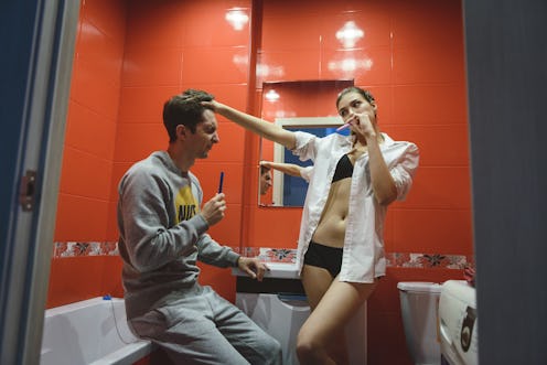 Experts say there is no value in sharing your bathroom habits with your partner. 