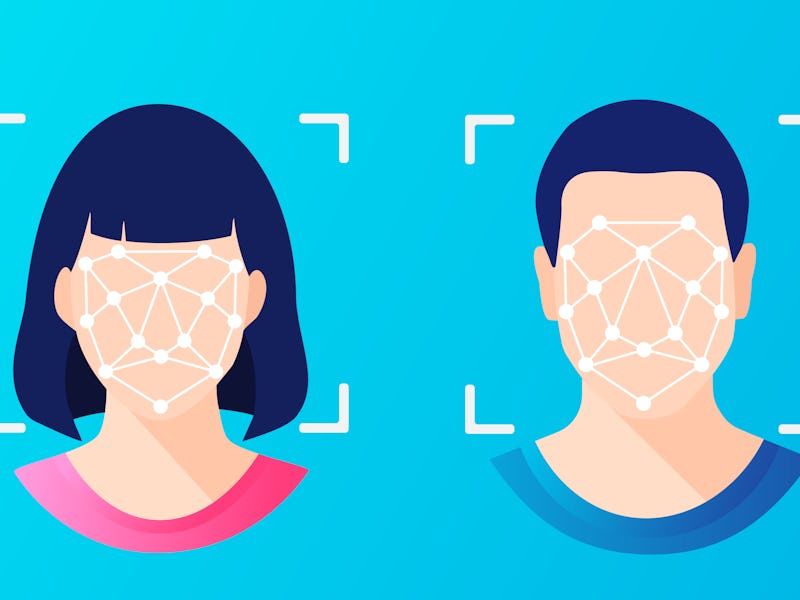 Face ID, facial recognition, biometric identification, personal verification, cyber protection, iden...