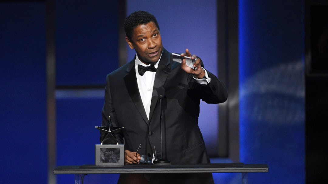 Denzel Washington addresses the audience during the 47th AFI Life Achievement Award ceremony honorin...