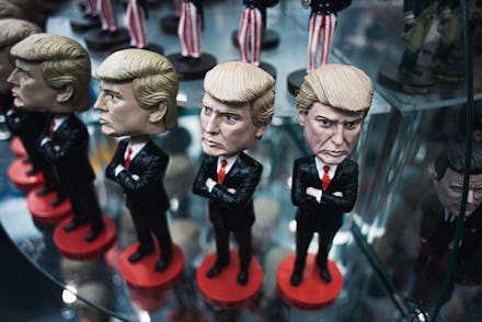 Donald Trump doll display, souvenir for travelers