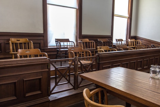Jury Box And Defendant Table