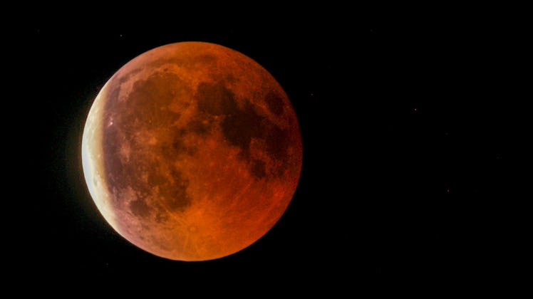 The blood moon captured on Jul 27th, 2018, in Switzerland