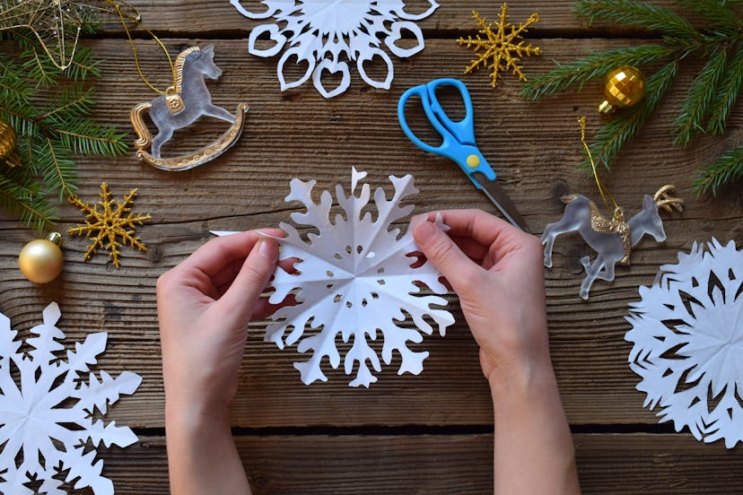 You can also make paper snowflakes to help celebrate the Winter Solstice.