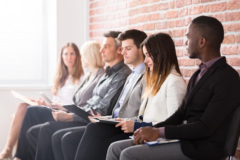 Group Of Diverse People Waiting For Job Interview In Office