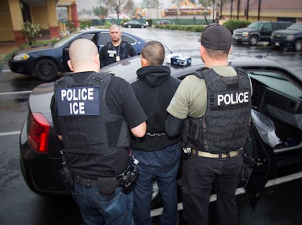 Released by U.S. Immigration and Customs Enforcement, foreign nationals are arrested during a target...