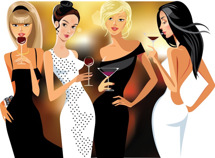 lady cocktail, party, glamorous fashion evening dresses, beautiful fashion girls