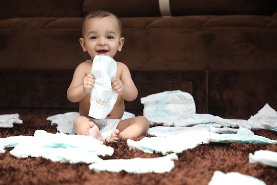 Cute baby diaper shoot