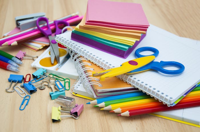 School supplies on the table