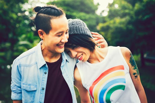 Asian lgbt couple in love