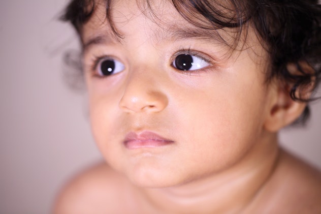 Head shot of baby boy,close up