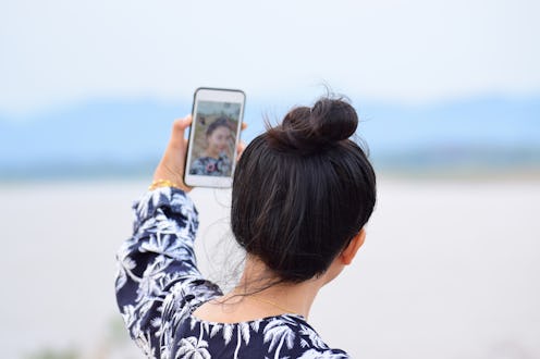 Woman Selfie camera capture