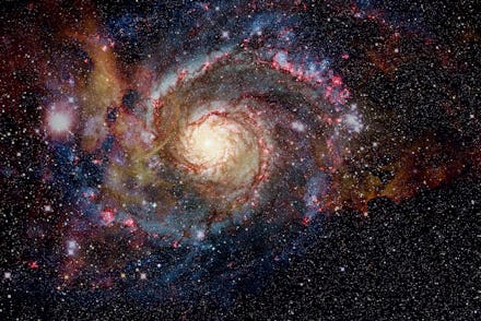 Galaxy and nebula. Elements of this Image Furnished by NASA