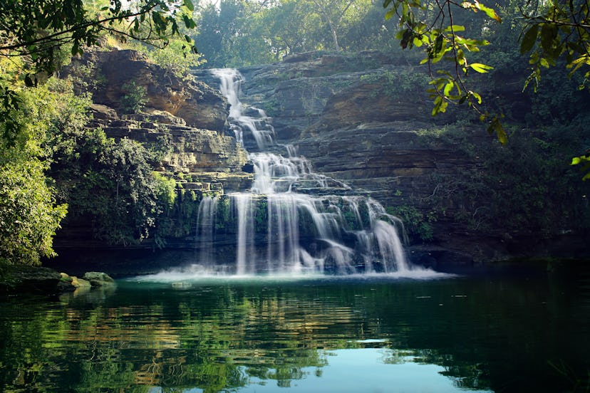 The Pandav Falls is a waterfall in the Panna district in the Indian state of Madhya Pradesh.