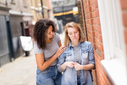 Lesbian couple having an argument