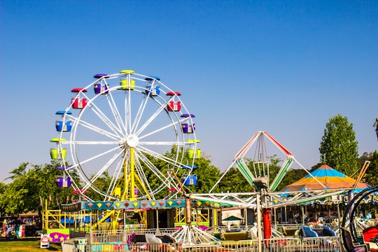 Amusement Rides At Local County Fair