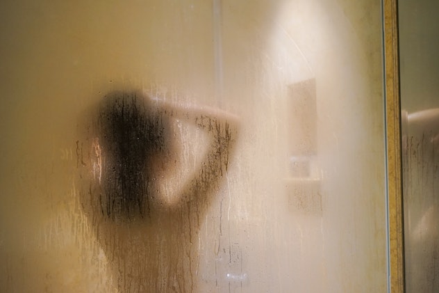 woman in the shower