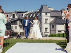 The bride with father