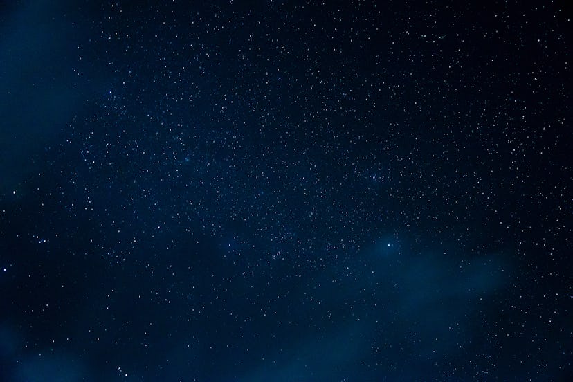 Blue dark night sky with stars