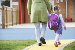 Parent Taking Child To Pre School