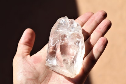 Clear Quartz is a clear stone but can reflect color like no other crystal. When put in direct sunlig...